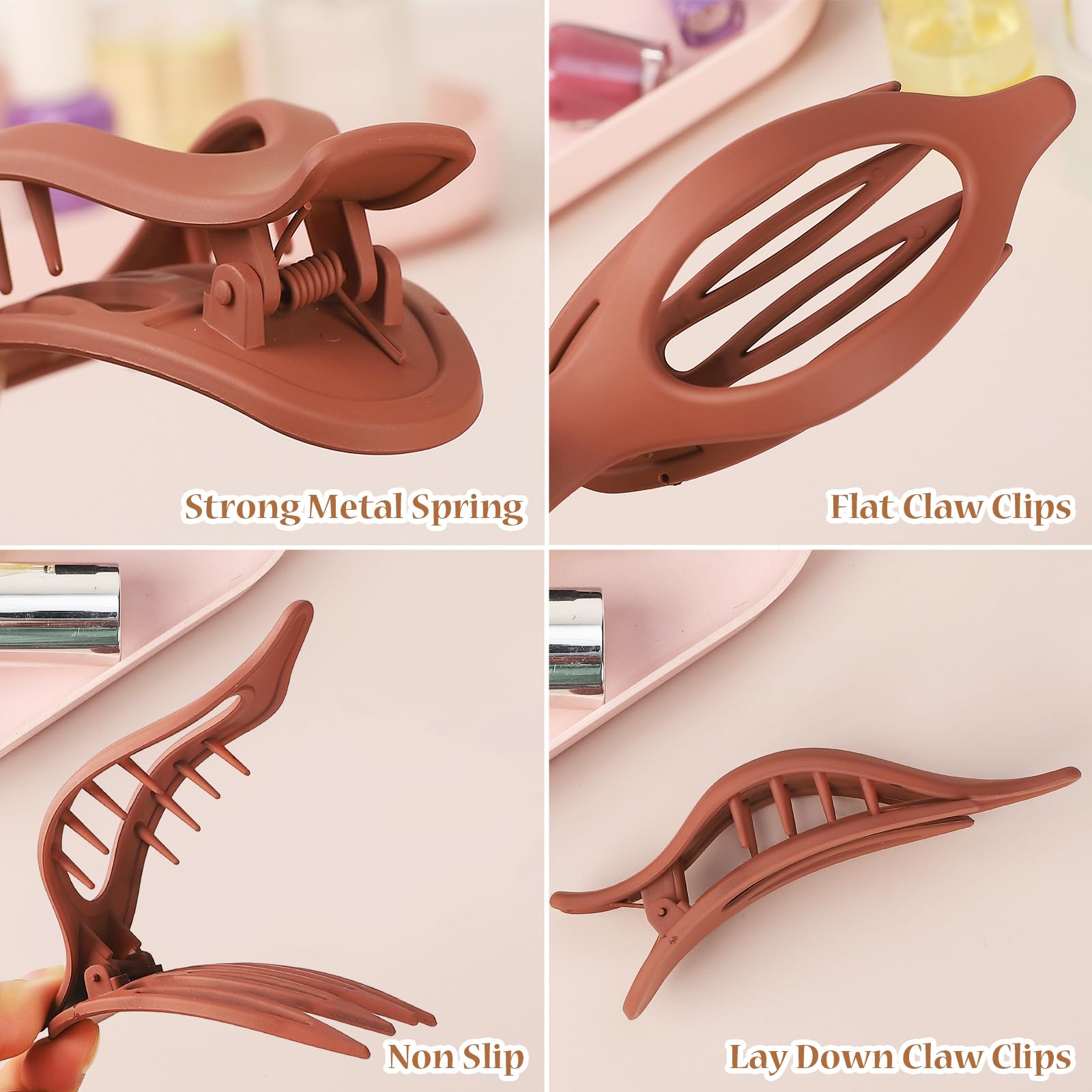 CHANDAT clip securing a half-up hairstyle demonstrating secure hold and tidy finish