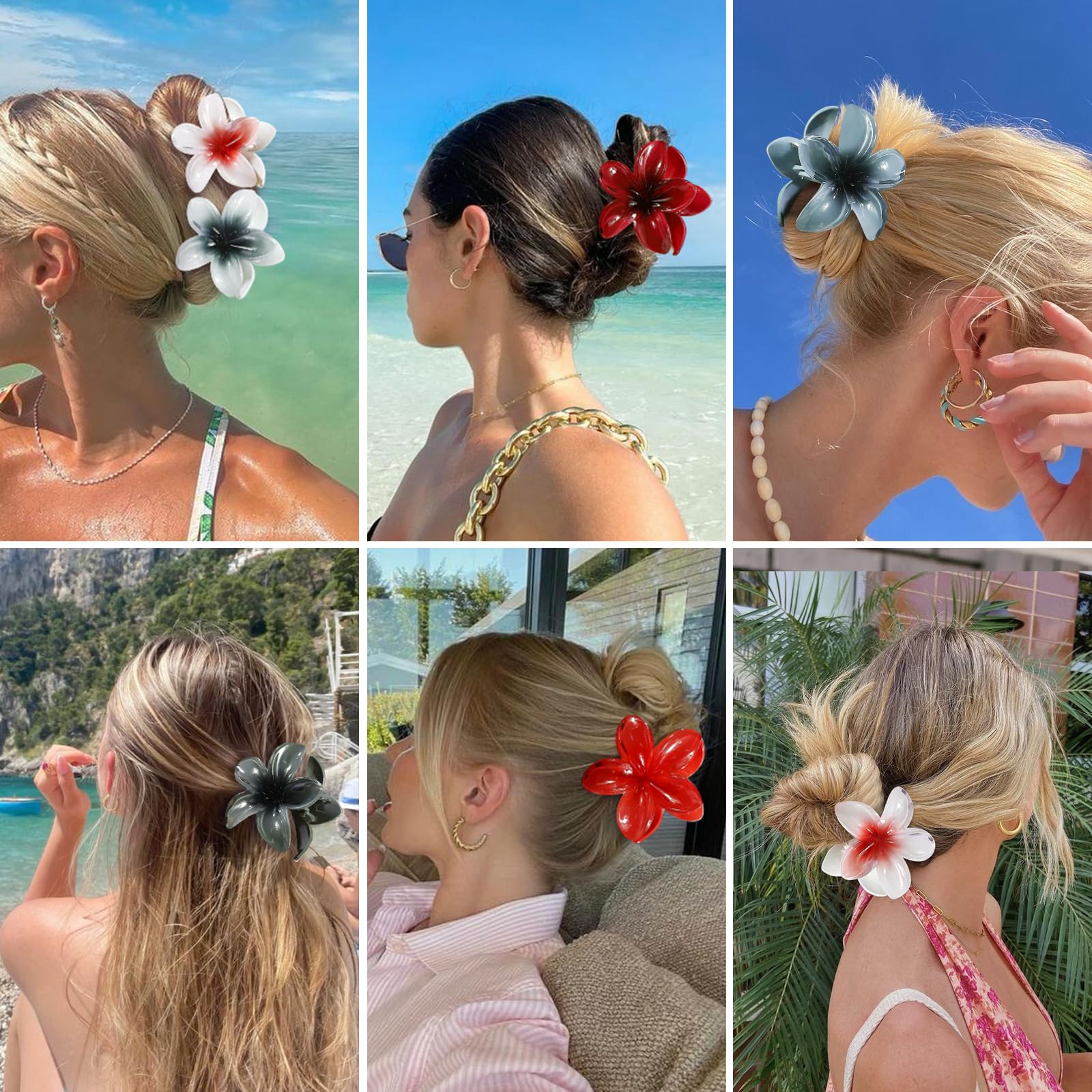 CHANDAT clip worn at the beach showing tropical look and travel convenience