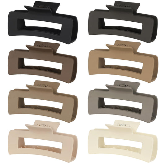 CHANDAT front view of eight coffee-tone clips showing colors and packaging, practical set