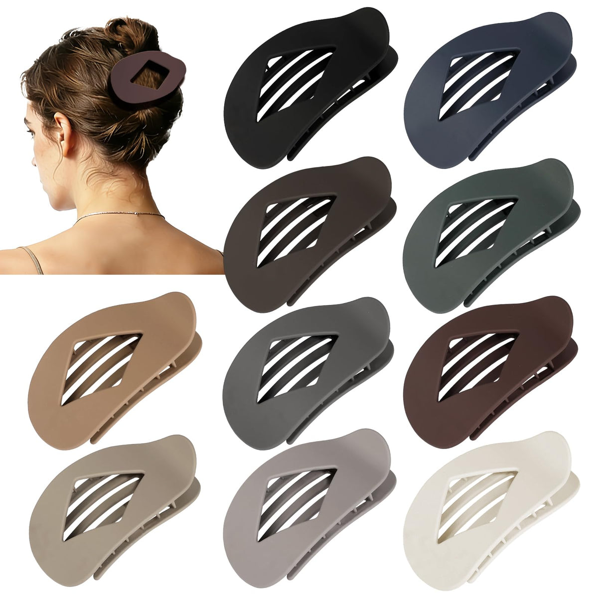 CHANDAT front view of 10-pack matte clips showing packaging and convenience