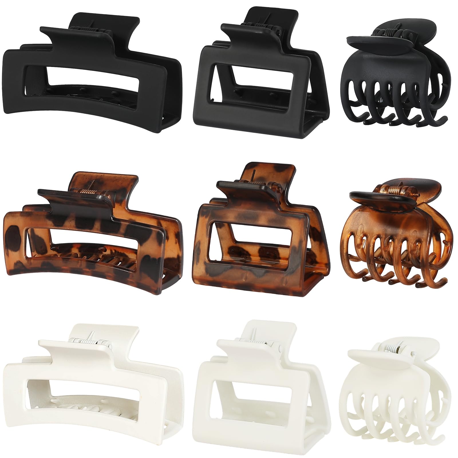 CHANDAT front view of deep leopard clip set showing stylish, versatile design