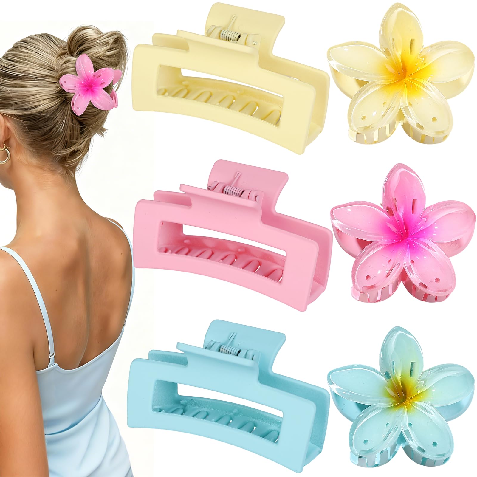 CHANDAT front view of flower and square claw set showing colors and shape benefits