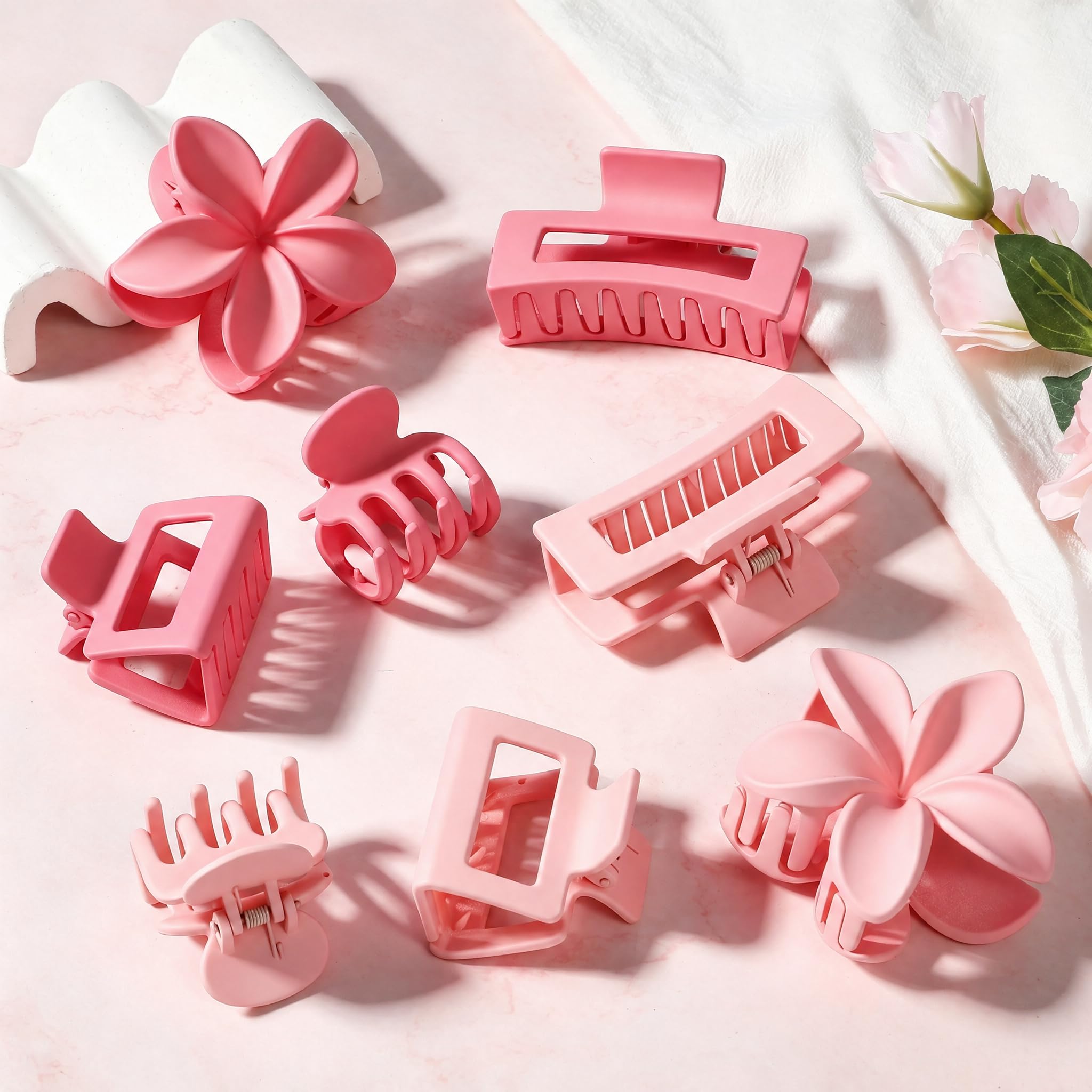 CHANDAT front packaging showing eight matte pink clips and versatile set
