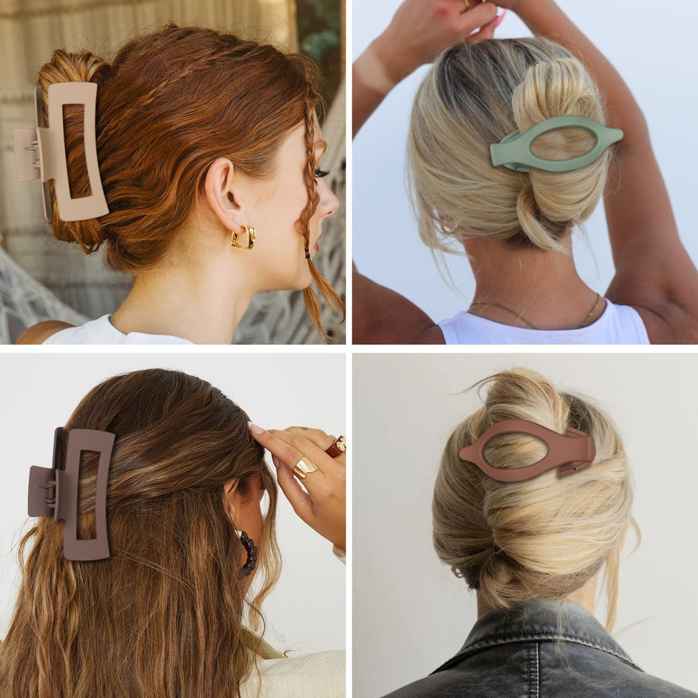 CHANDAT clip securing half-up hairstyle showing comfortable secure hold