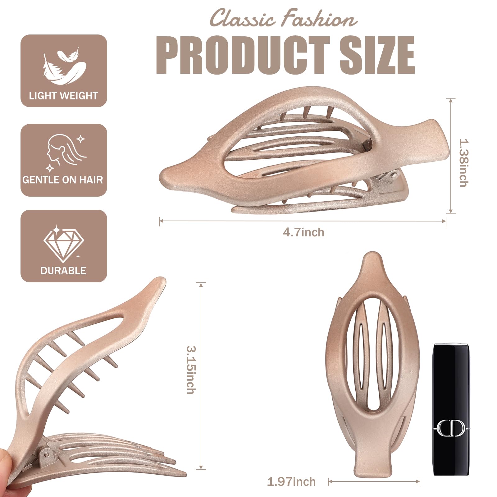 CHANDAT close-up of metal teeth highlighting secure grip and durability