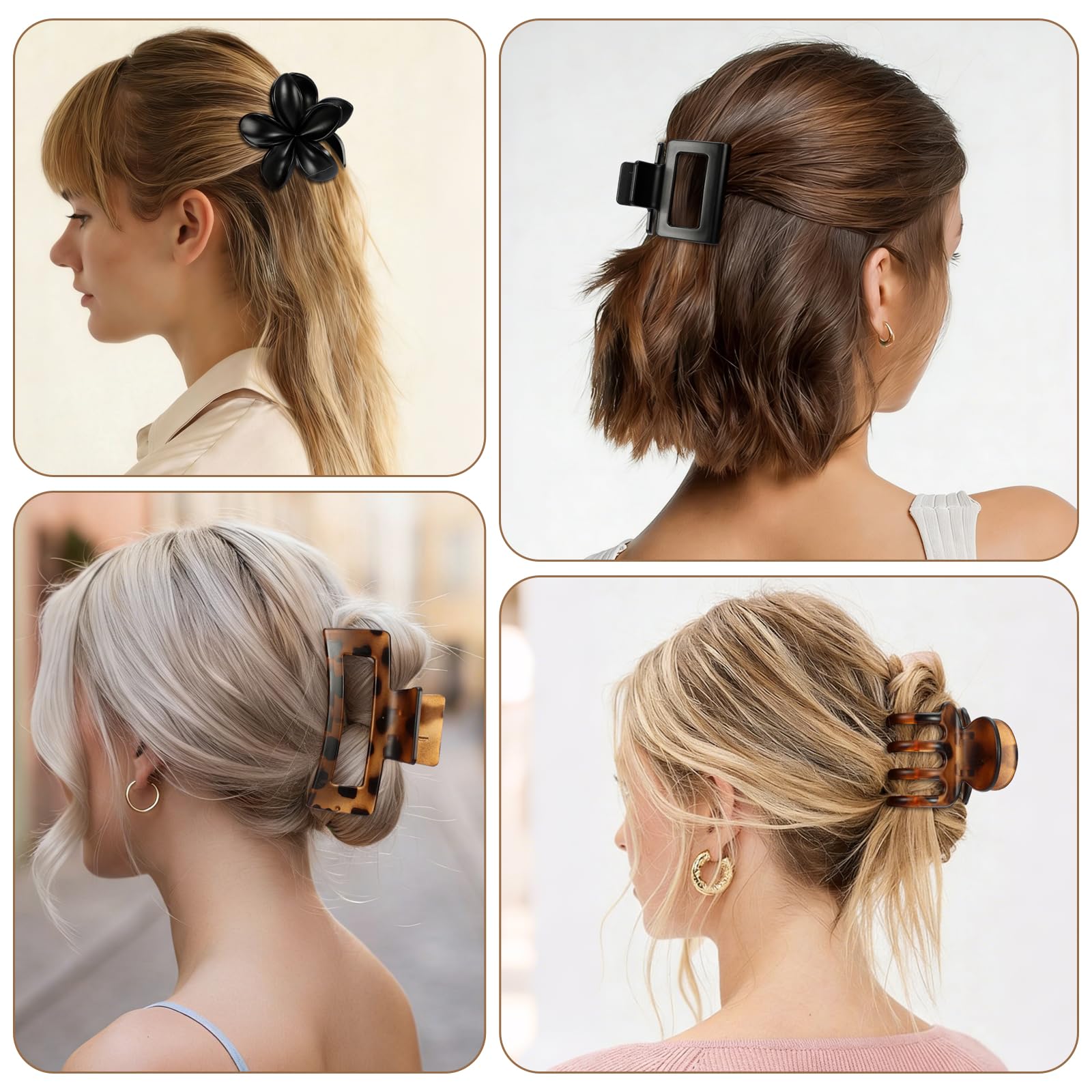 CHANDAT mini claw clip holding bangs in place for neat styling and convenience