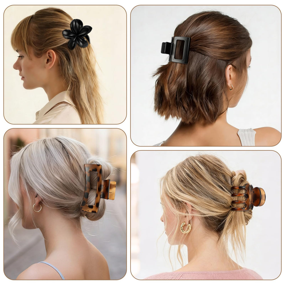 CHANDAT mini claw clip holding bangs in place for neat styling and convenience