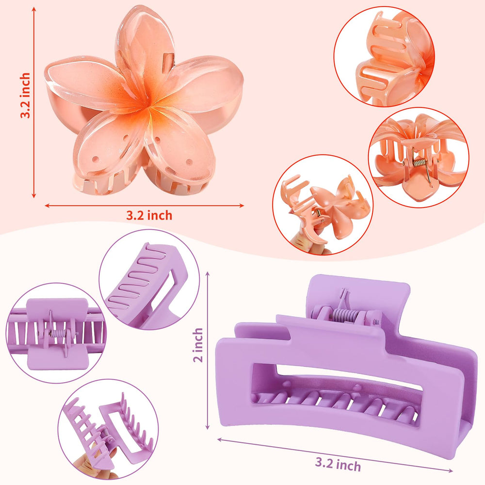 CHANDAT rectangular claw clip teeth close-up illustrating reinforced grip and hold