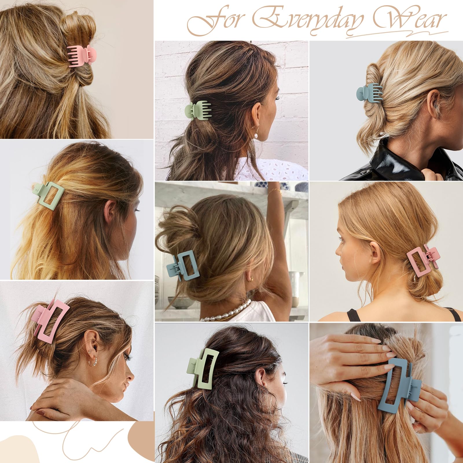 CHANDAT size comparison showing large, medium and small clips for choices