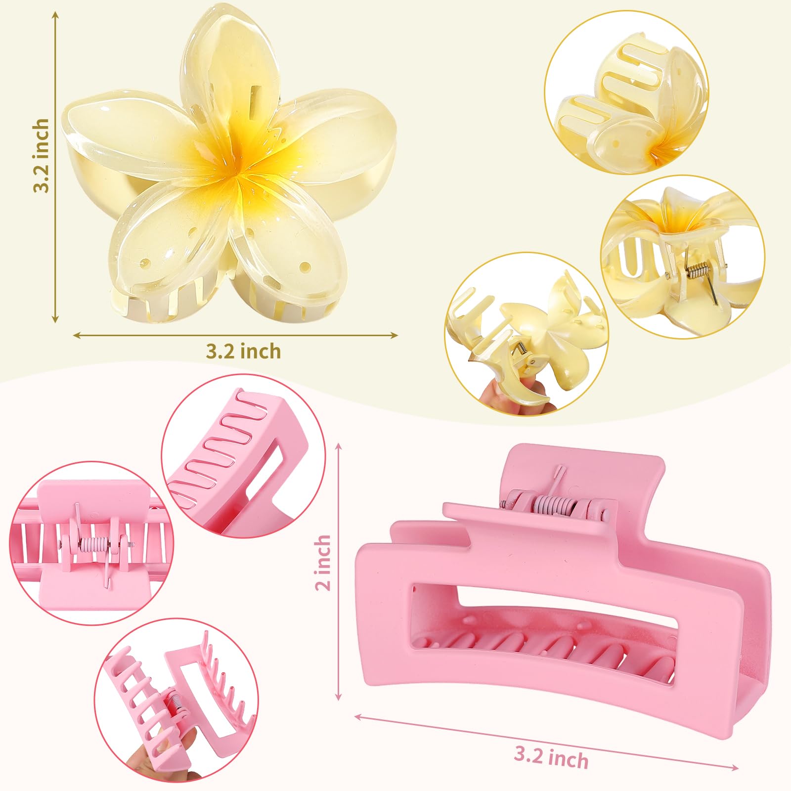 CHANDAT square clip inner teeth and spring showing secure non-slip grip