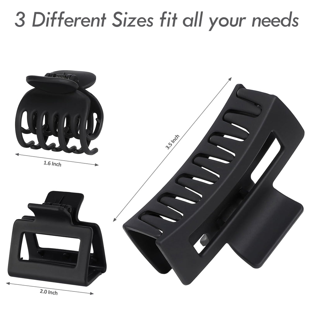 CHANDAT detailed shot of square clip showing strong hold for thick hair