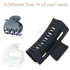 CHANDAT square clip worn in hair securing medium sections for tidy style benefit