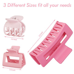CHANDAT side profile of square clip showing secure hold for medium hair