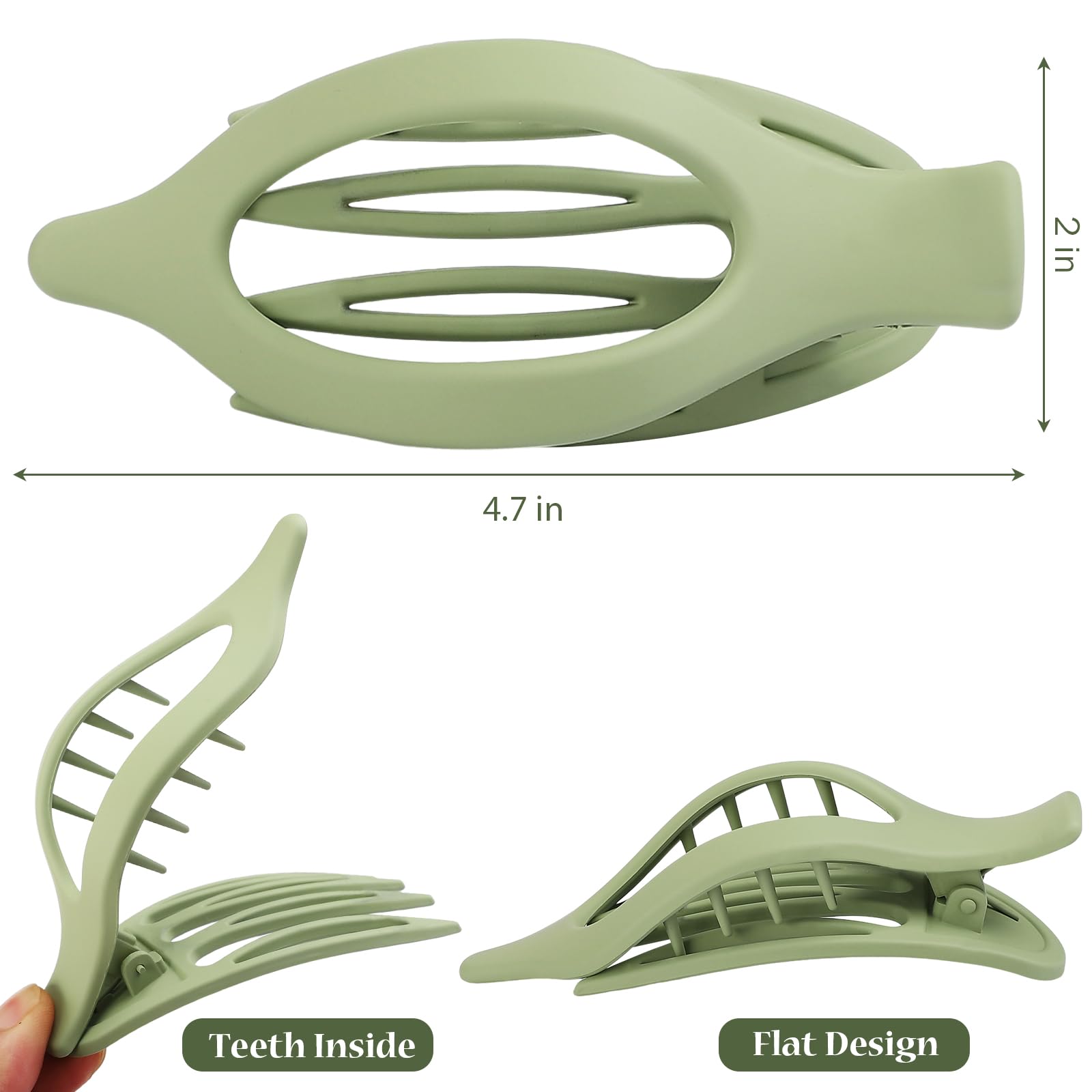 CHANDAT shot of smooth curved clip profile highlighting flat design for comfort