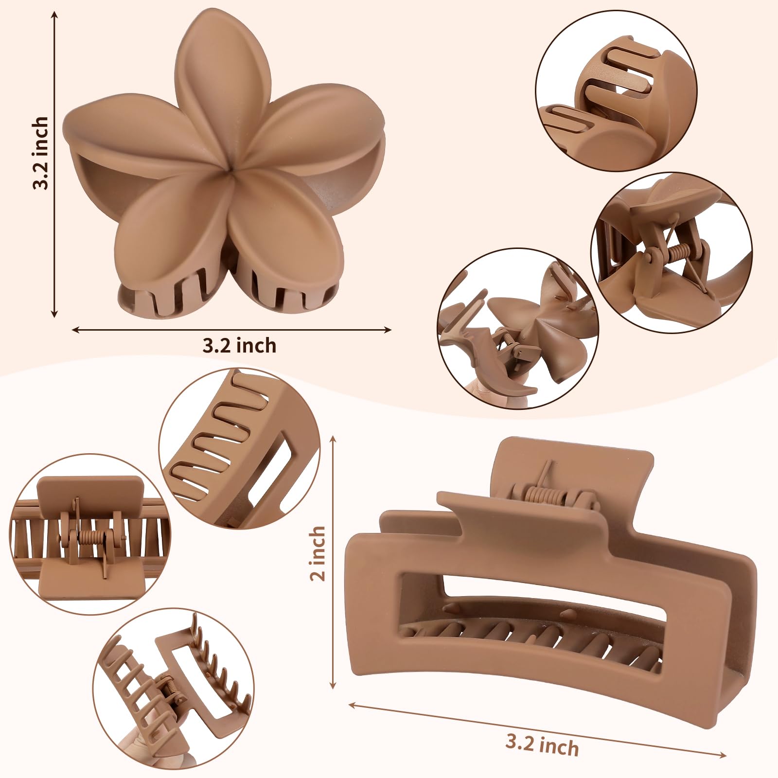 CHANDAT rectangle clip open to show interlocking teeth and strong grip benefit