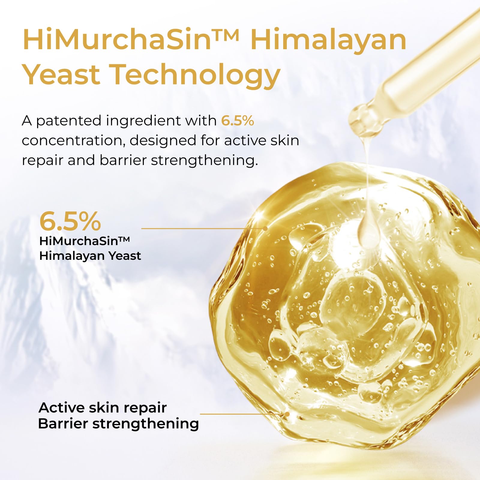 CHANDO HIMALAYA ampoule poured beside unfolded mask demonstrating easy application