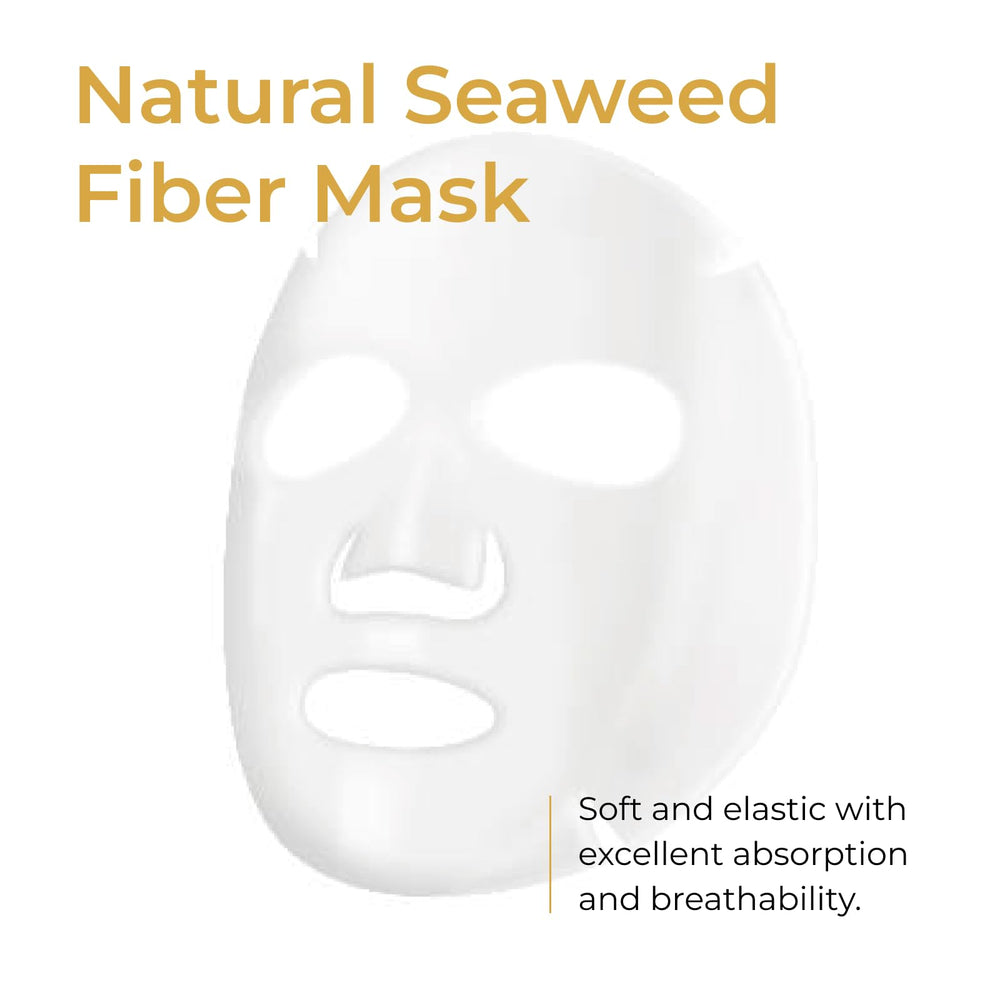 CHANDO HIMALAYA seaweed fiber sheet close-up showing high absorption benefit