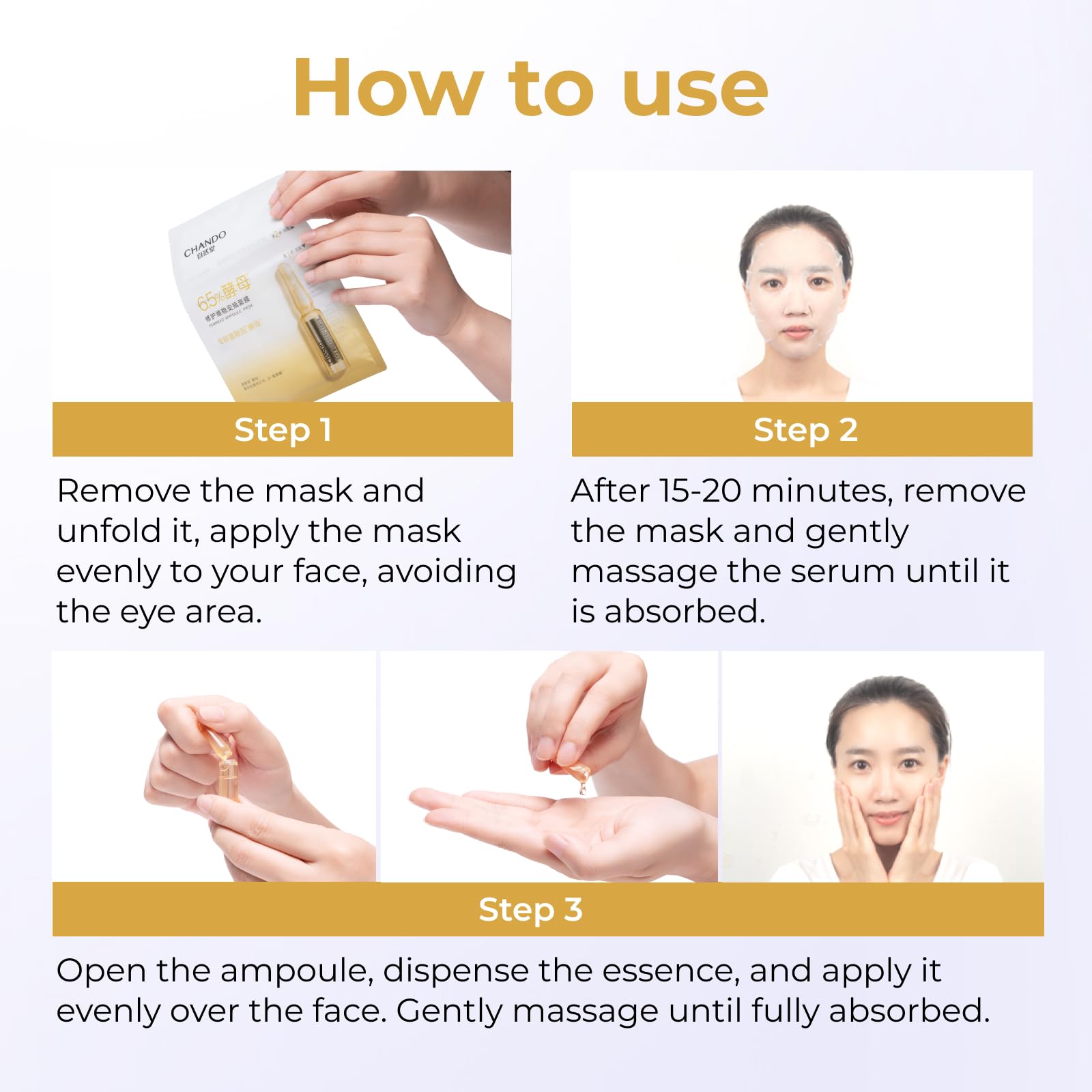 CHANDO HIMALAYA ampoule next to ruler showing compact travel-friendly size