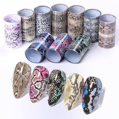 CHANGAR laid-out rolls displaying leopard tiger snake fish patterns