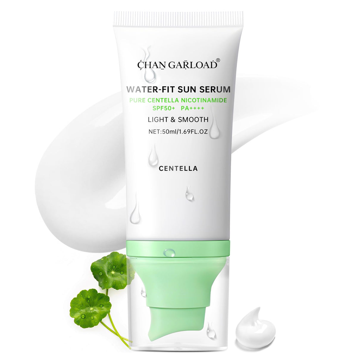 CHANGARLOAD front tube showing SPF 50+ and tinted mineral formula benefits