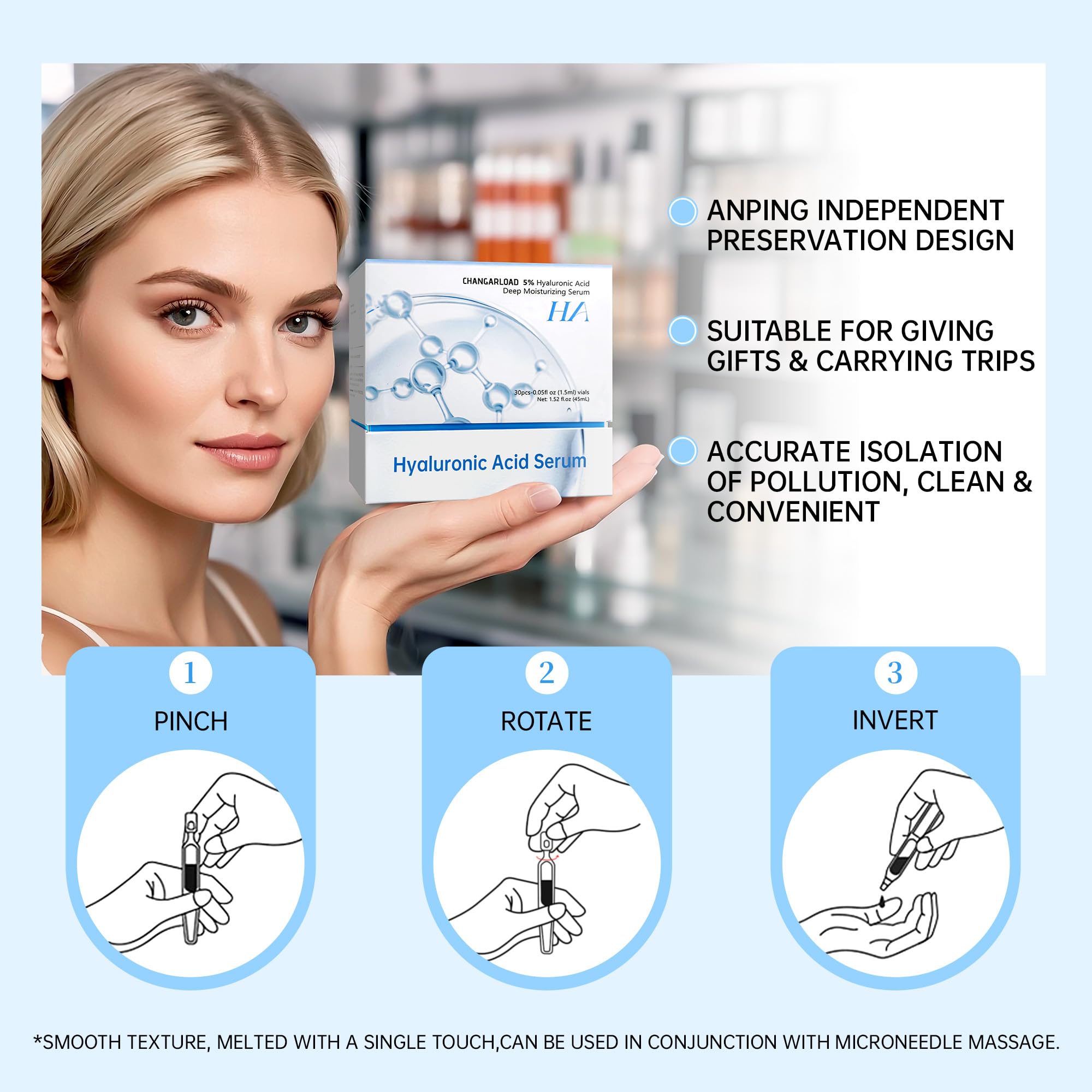 CHANGARLOAD ingredient label highlighting niacinamide and collagen stem cell benefits