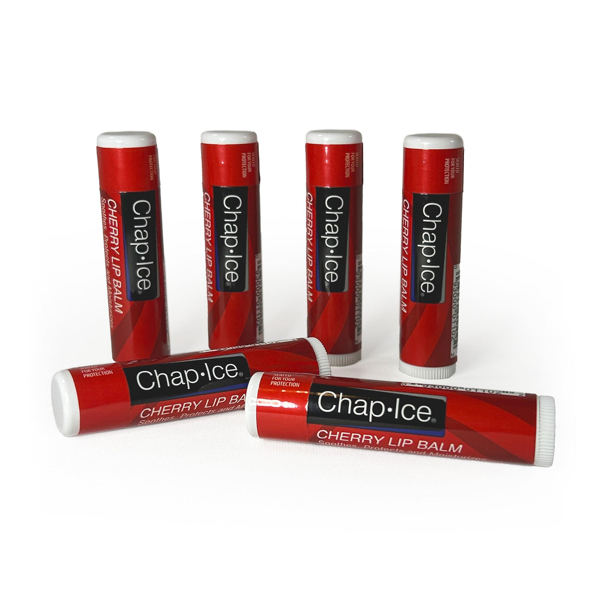 CHAP-ICE front packaging showing six tubes and benefit of convenience