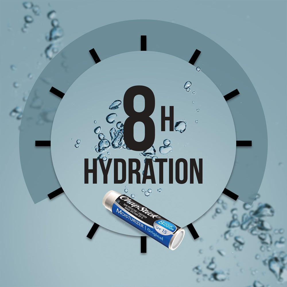 ChapStick application on lips demonstrating easy non-greasy wear