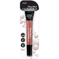 ChapStick Blushed Bronze tube front view showing compact travel-ready design and convenience