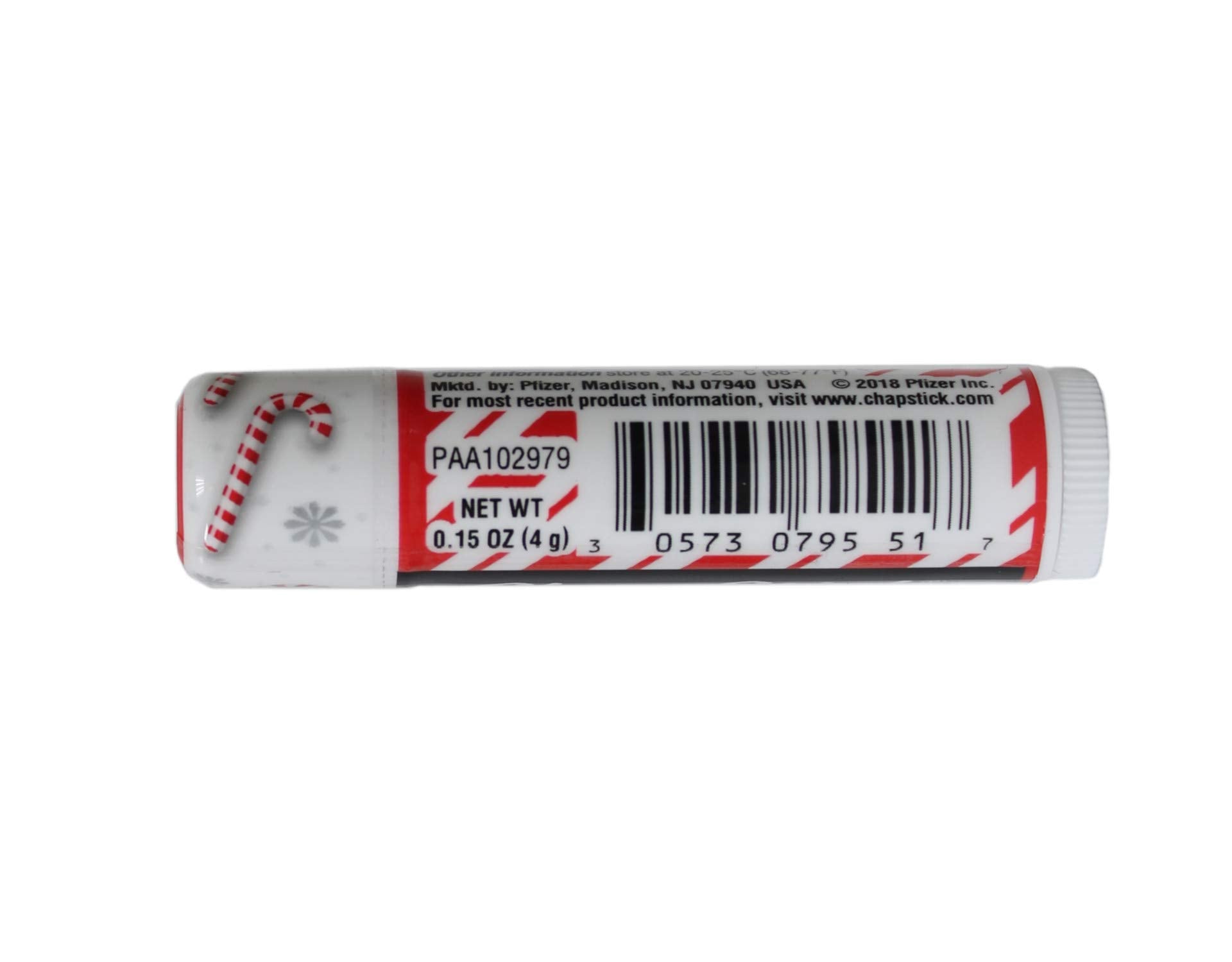 ChapStick Candy Cane held in hand demonstrating compact size and portability