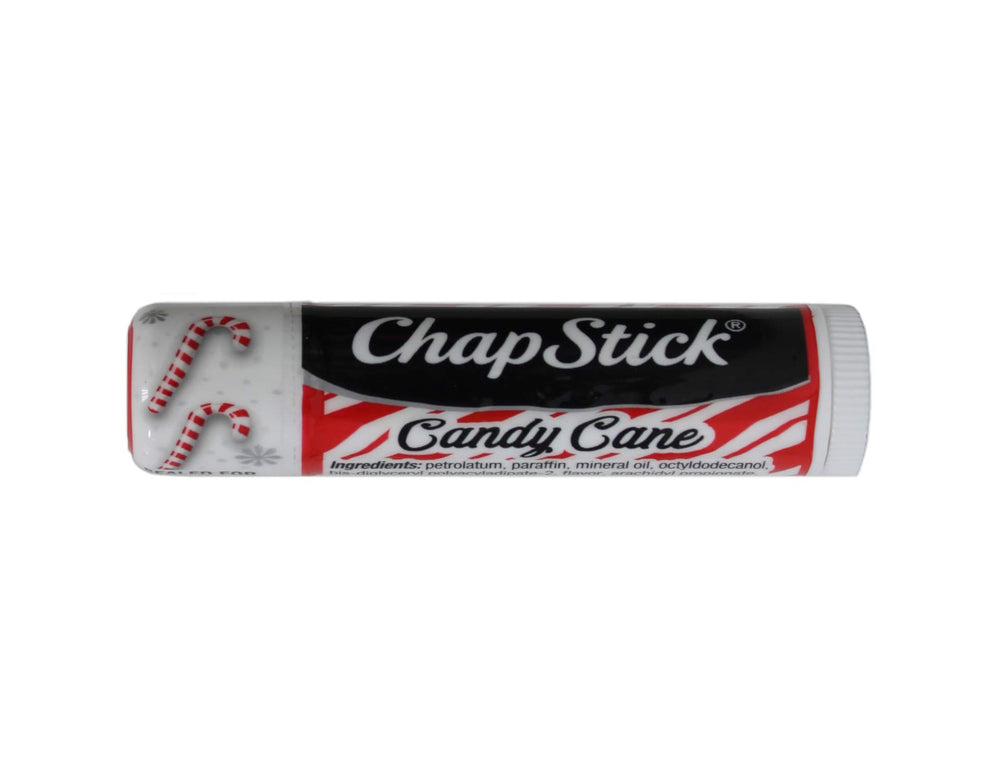 ChapStick Candy Cane open tube texture showing smooth balm and hydration