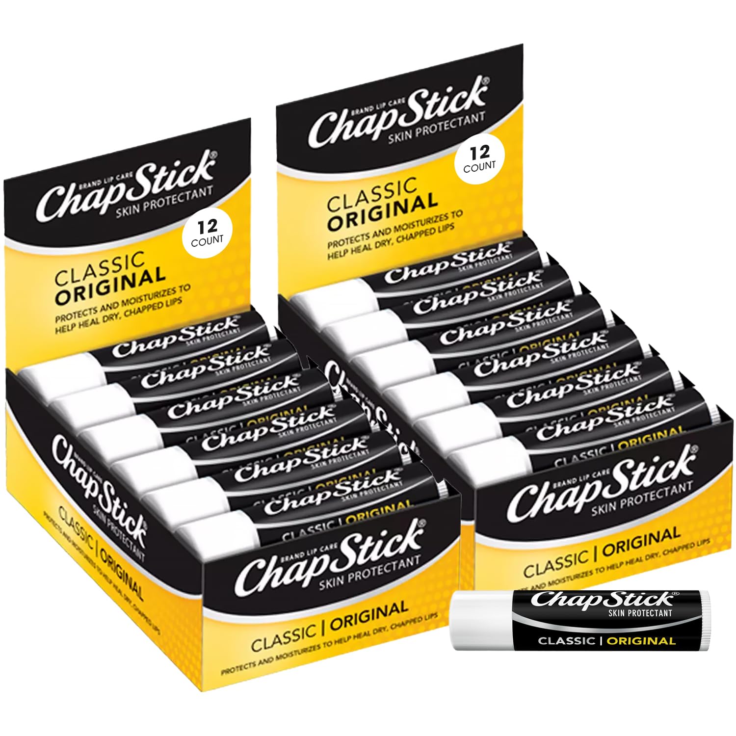 ChapStick front packaging showing original flavor and bulk convenience