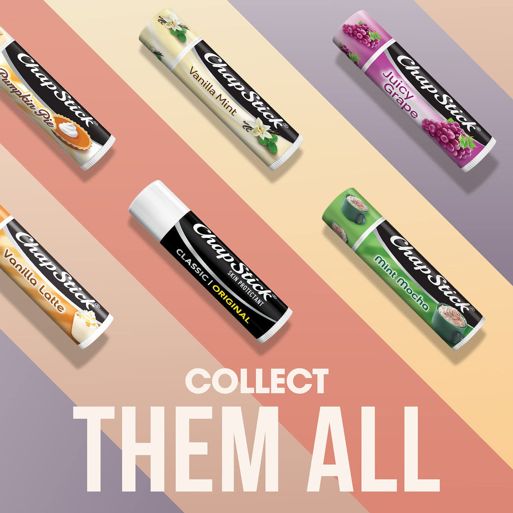 ChapStick beside a coin to show compact 0.15 oz size for travel