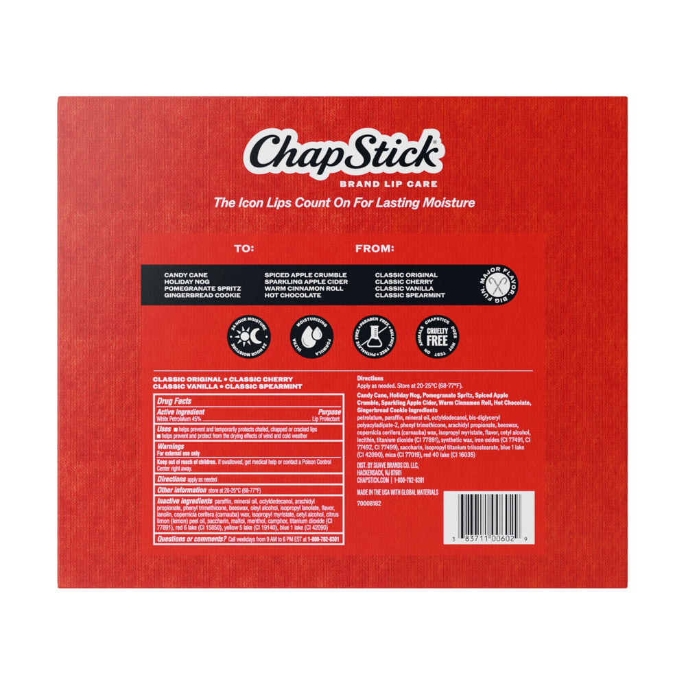 ChapStick Original tube label closeup showing trusted formula for dependable lip care