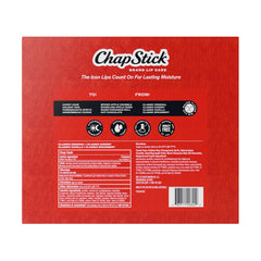 ChapStick Original tube label closeup showing trusted formula for dependable lip care