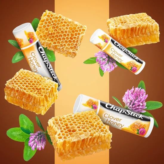 ChapStick clover honey lifestyle use on lips demonstrating moisturized look