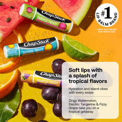 ChapStick Electric Tangerine stick open to show smooth balm and bright scent