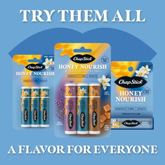 ChapStick label close-up highlighting ingredients and paraben-free benefit