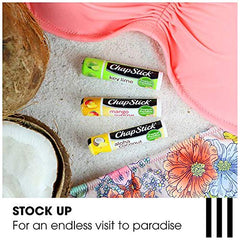 ChapStick Mango Sunrise tube detail emphasizing smooth, moisturizing application