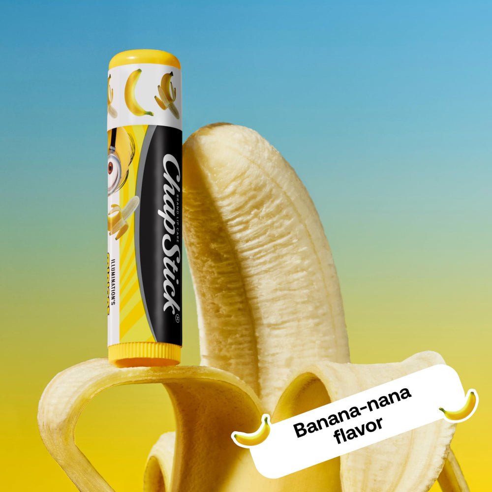 ChapStick Minions tube detail with character art and twist-up cap for easy use