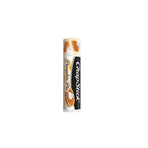 ChapStick pumpkin pie tube open with balm exposed for quick application benefit