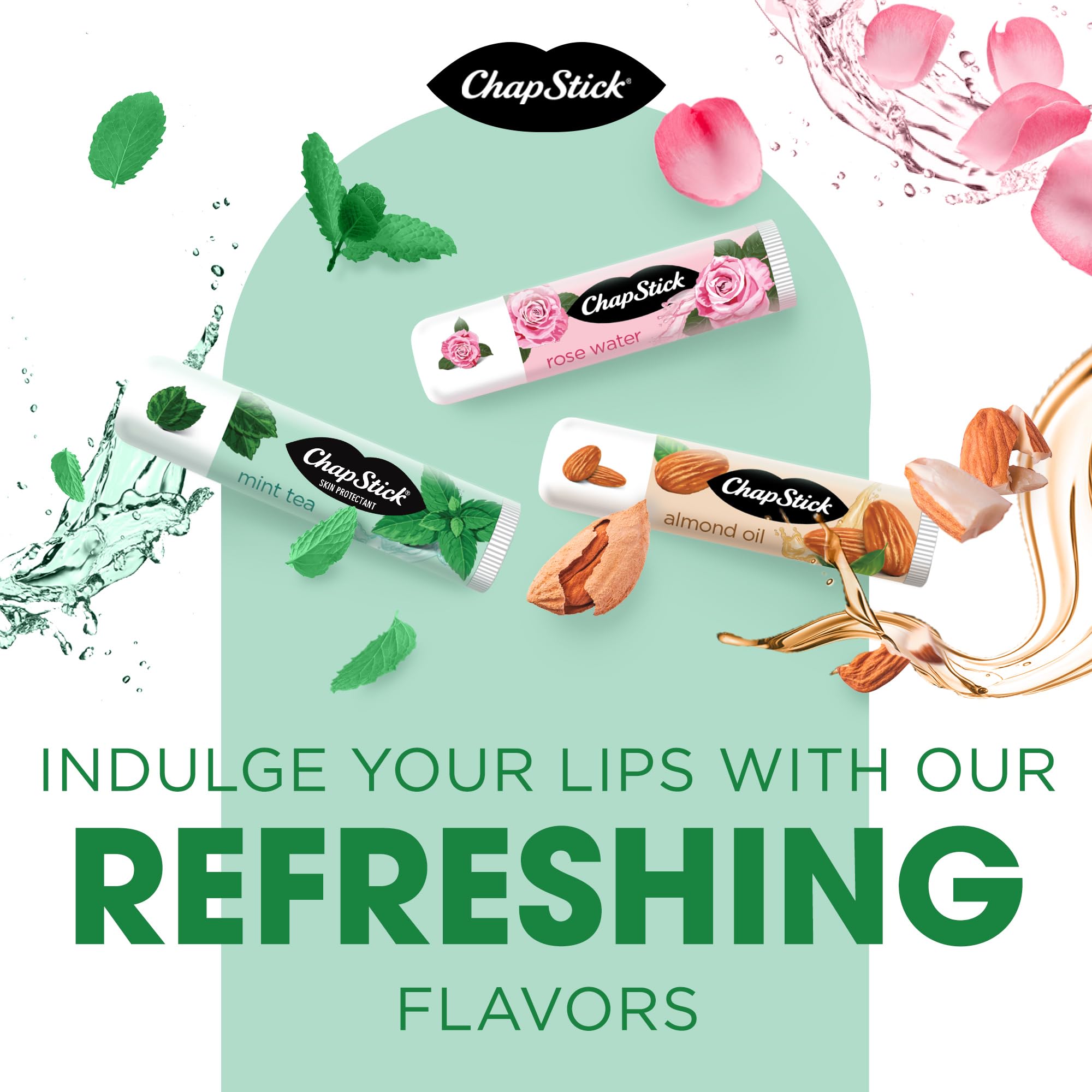ChapStick Spa Collection Almond Oil tube close-up showing soothing texture