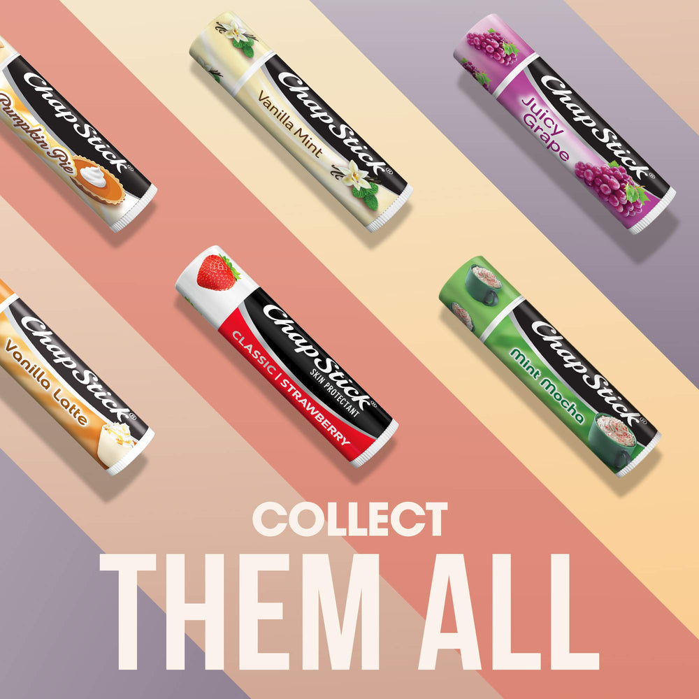 Hand holding ChapStick tube demonstrating portable size and convenience