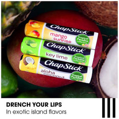 Close-up of ChapStick glide on lips showing smooth texture and instant hydration