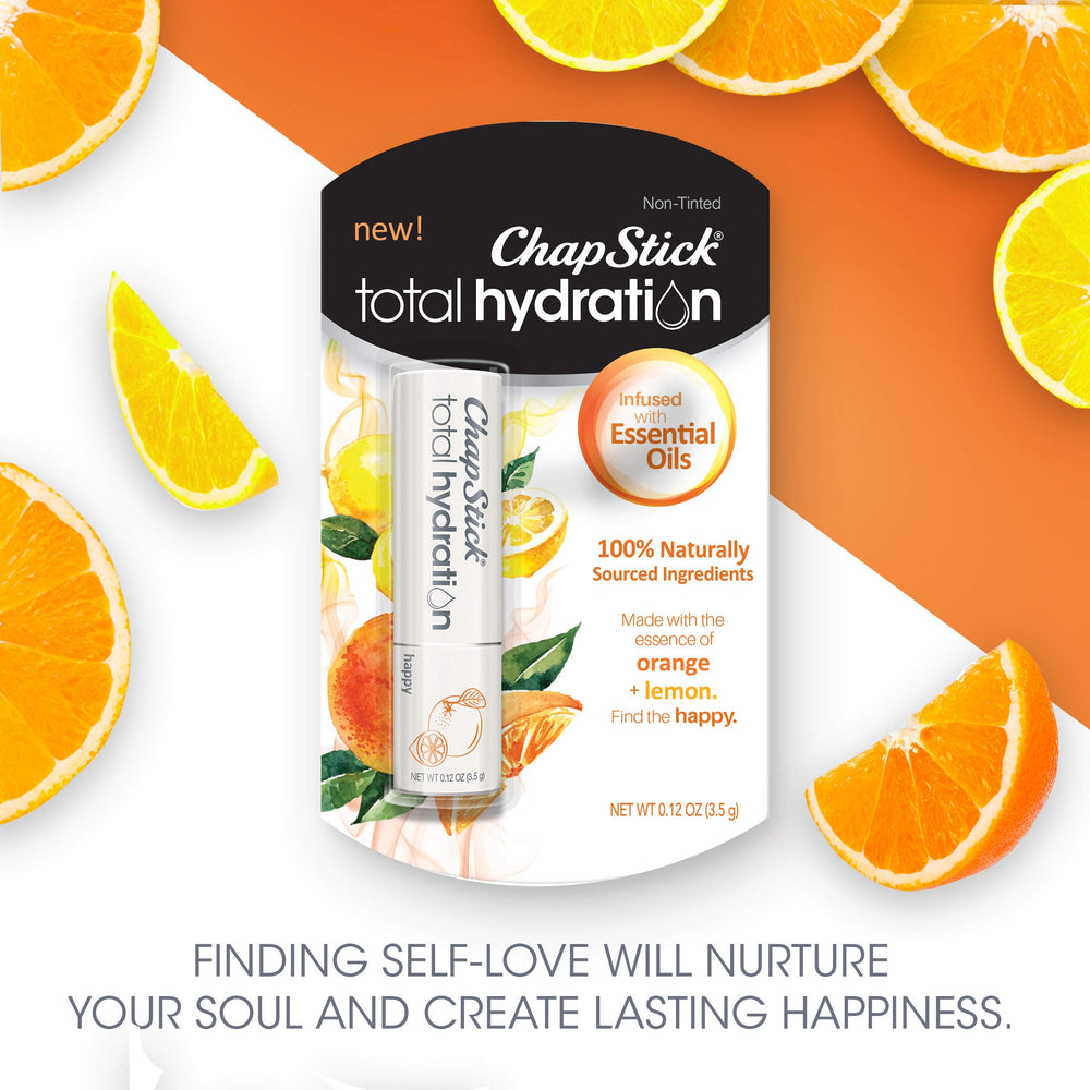 Close-up texture of ChapStick balm swipe highlighting smooth hydration