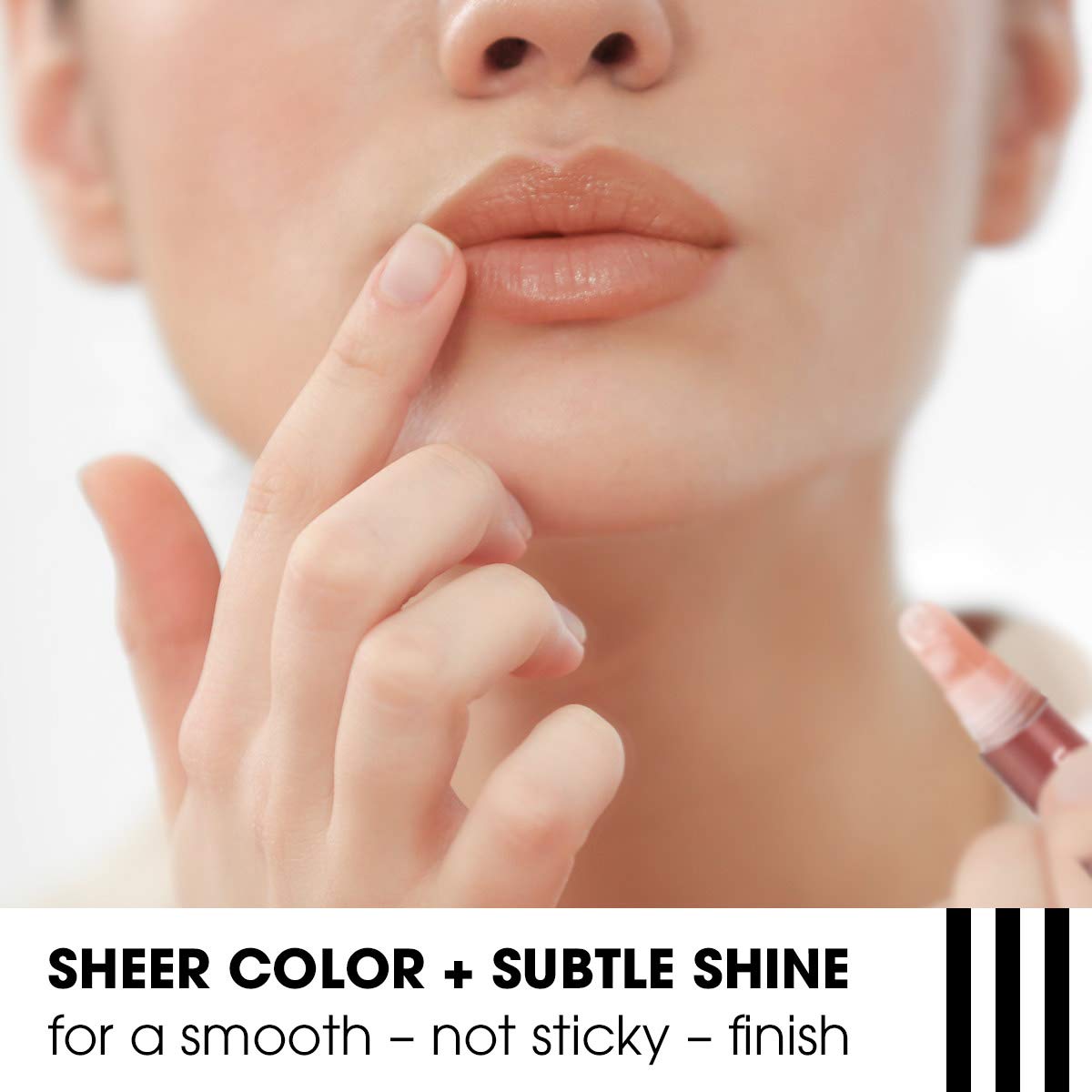 ChapStick oil texture drop demonstrating non-sticky, lightweight hydration and glossy finish
