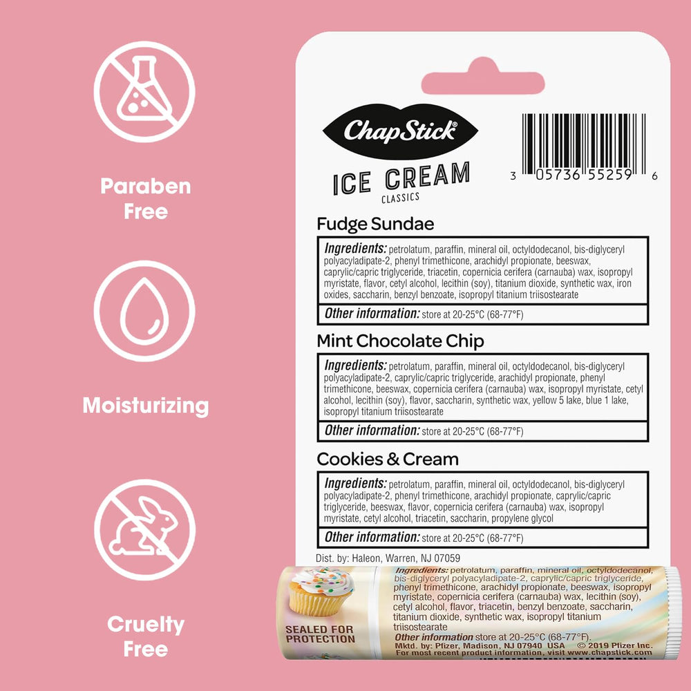 Two Cake Batter ChapStick tubes close-up emphasizing everyday backup