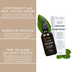 Charismo Dekohair bottle next to ruler showing product size