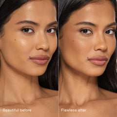 Charlotte Tilbury bronzer on brush ready to apply for quick natural warmth