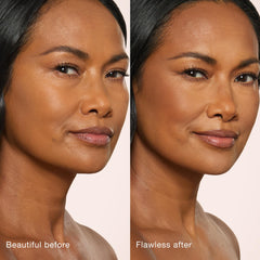 Charlotte Tilbury bronzer being applied on cheek for natural sun-kissed warmth