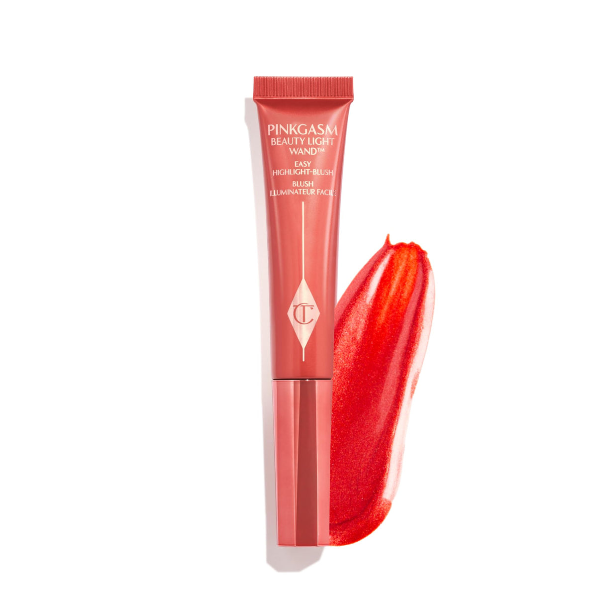 Charlotte Tilbury front packaging showing wand and Pinkgasm Sunset glow